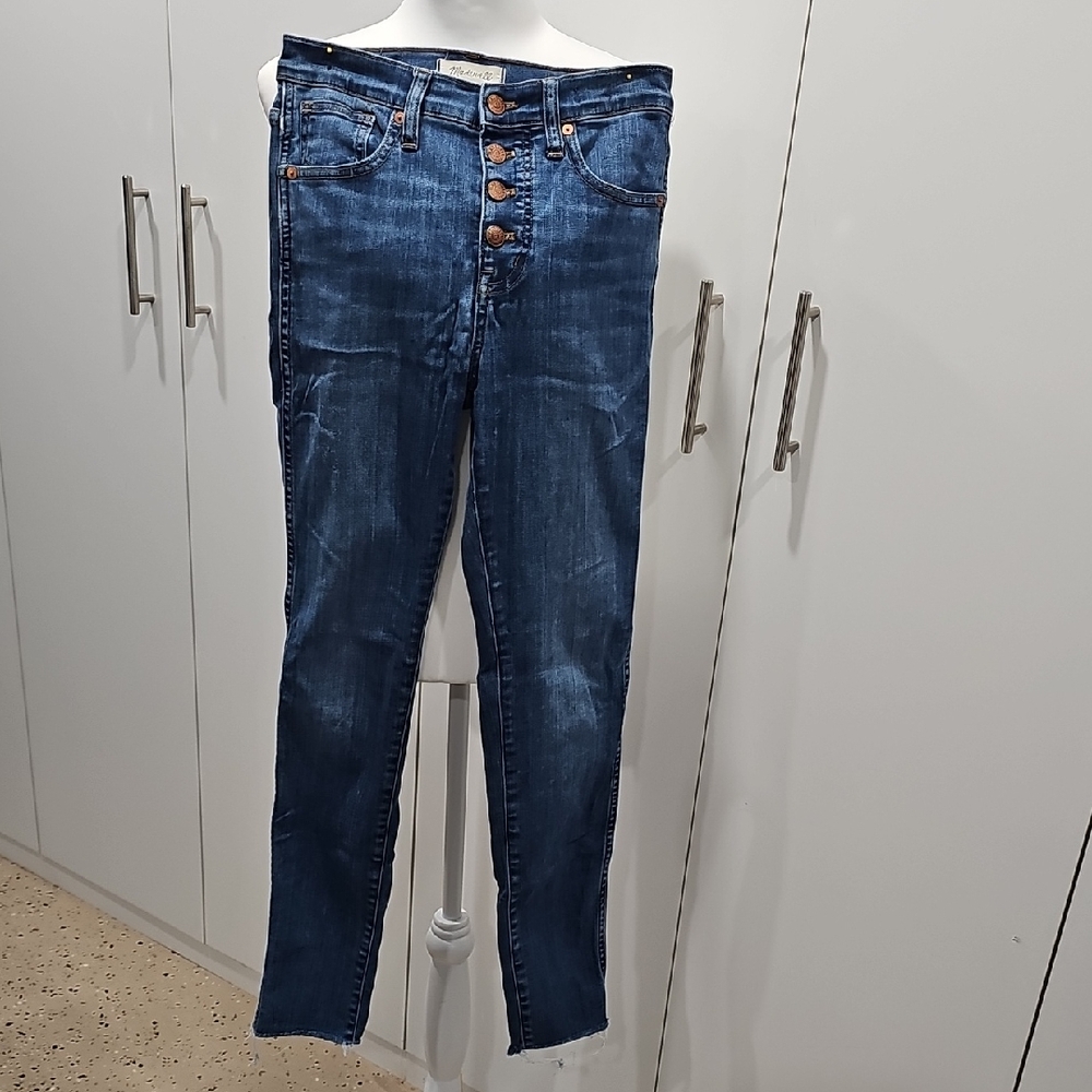Madewell Dark Blue High-Rise Button-Fly Women's Jeans